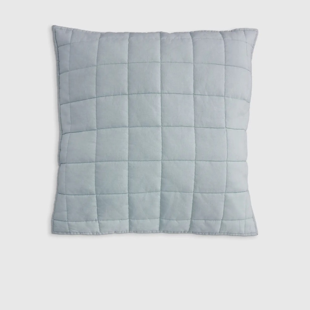 Quince European Linen Quilted Euro Sham